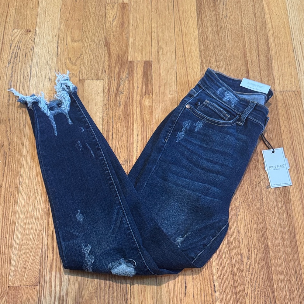 NWT Judy Blue Mid Rise Skinny Fit Blue Jeans Women’s 5/27